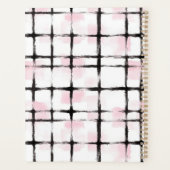 Roze Zwarte Strepen Volg je dromen Planner (Achterkant)
