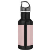 Roze Zwarte Toekomst Mevrouw Achternaam Feestelijk Waterfles (Achterkant)