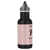 Roze Zwarte Toekomst Mevrouw Achternaam Feestelijk Waterfles (Links)