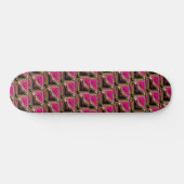 Roze & Zwarte Tribal Patroon Persoonlijk Skateboard (Horizontaal)