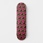 Roze & Zwarte Tribal Patroon Persoonlijk Skateboard (Voorkant)