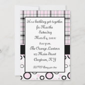 Roze zwarte uitnodiging (Voorkant)