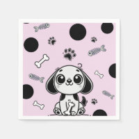 Roze & Zwarte Vis Graten Hond Puppy Honden Verjaar