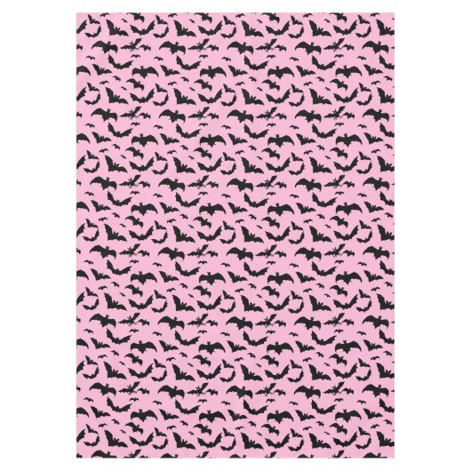 Roze zwarte vleermuizen tafelkleed (Voorkant)