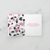 Roze zwarte voetballen meisjes Verjaardag Kaart (Binnen)