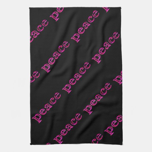 roze zwarte vrede theedoek (Verticaal)