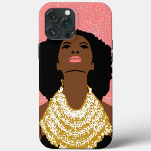 roze zwarte vrouw die op het Ketting van de stam k Case-Mate iPhone Case