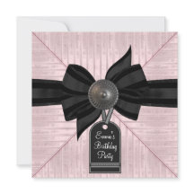 Roze Zwarte Vrouwen Verjaardagsfeest