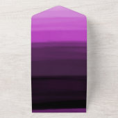 Roze zwarte Waterverf Minimale moderne bruiloft All In One Uitnodiging (Buitenkant)