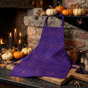 Roze Zwarte Weduwe Spinnenweb Kunst Halloween Patr Schort