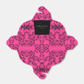 Roze zwarte wervelende gotische bruiloft bedankdoosjes (Uitgevouwen)