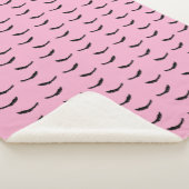 Roze zwarte wimpers Glam Sherpa Deken (3/4)