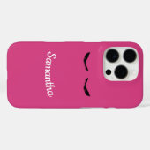 Roze Zwarte Wimpers Glam Verjaardag Case-Mate iPhone Case (Achterkant (horizontaal))