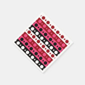 Roze Zwarte Witte Cirkel Sterren Stripes Design Servet (Hoek)
