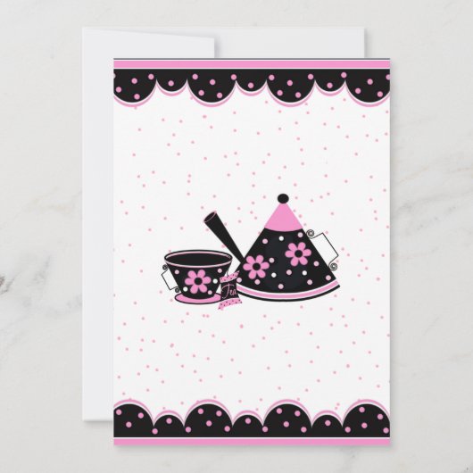 Roze, Zwarte & Witte de Uitnodiging van de Partij  (Achterkant)