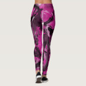 Roze, zwarte, witte en grijze rondjes leggings (Achterkant)