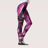 Roze, zwarte, witte en grijze rondjes leggings (Rechts)