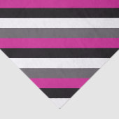 Roze, zwarte, witte en grijze strepen tissuepapier (Detail)