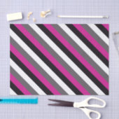 Roze, zwarte, witte en grijze strepen tissuepapier (Craft)