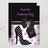 Roze zwarte witte hartstikke stippen zijn de afgel kaart (Voorkant / Achterkant)