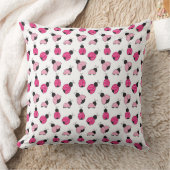 ROZE ZWARTE WITTE LIEVENHEERSBEESTJES KUSSEN (Deken)