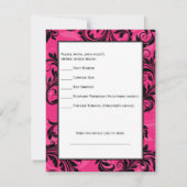 Roze zwarte witte luchter Scrollen Kaart beantwoor (Achterkant)