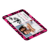 Roze zwarte witte luchters besparen de Magnet Date Magneet (Rechterzijde)