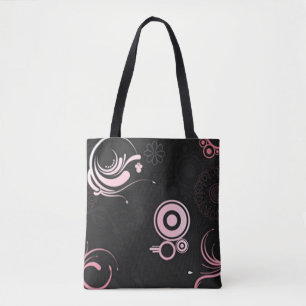 Roze-zwarte-witte schoenen tote bag