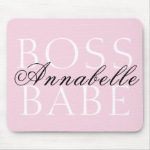 Roze zwarte witte scriptnaam Boss Babe
