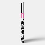 Roze, zwarte, witte stripper Damask iPad-luchttas Case-Mate iPhone Case (Achterkant / Rechts)