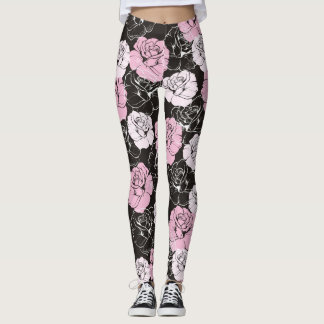 Roze zwarte witte ventilatorLeggings Leggings