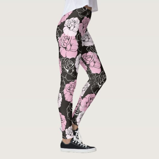 Roze zwarte witte ventilatorLeggings Leggings (Rechts)