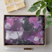 Roze zwarte witte verfplaat Abstracte ontkoppeling Tissuepapier (Geschenk)