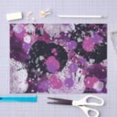 Roze zwarte witte verfplaat Abstracte ontkoppeling Tissuepapier (Craft)