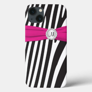 Roze, zwarte, witte Zebra stripper iPad-luchttas Case-Mate iPhone Case