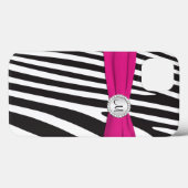 Roze, zwarte, witte Zebra stripper iPad-luchttas Case-Mate iPhone Case (Achterkant (horizontaal))