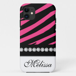 Roze zwarte zebra Afdrukken iPhone 5 Hoesje-Mate Case-Mate iPhone Case