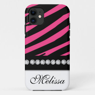 Roze zwarte zebra Afdrukken iPhone 5 Hoesje-Mate Case-Mate iPhone Case
