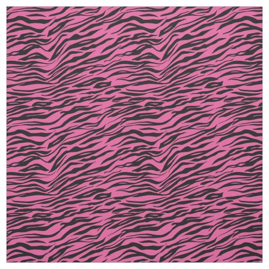 Roze zwarte zebra Afdrukken Stof (Swatch)