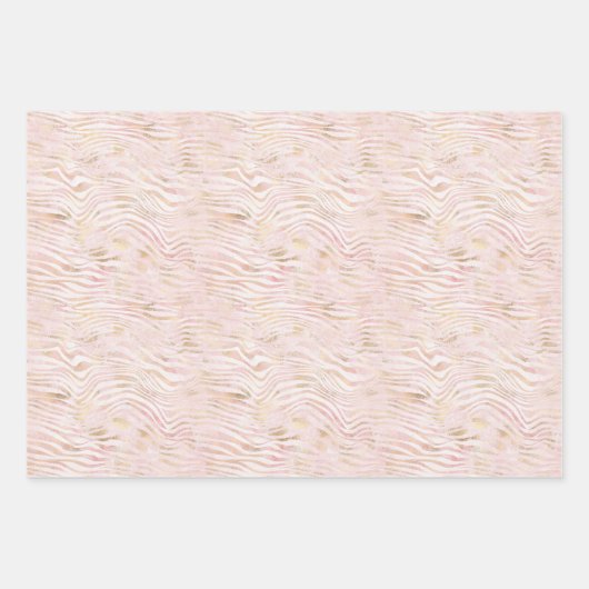 Roze zwarte zebra Print Glitz Inpakpapier Vel (Voorkant 3)