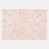 Roze zwarte zebra Print Glitz Inpakpapier Vel (Voorkant)