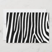 Roze zwarte zebra print uitnodiging (Achterkant)