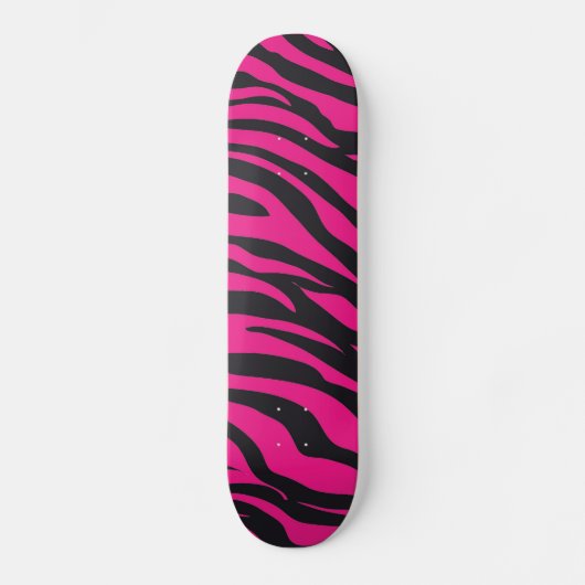 Roze zwarte Zebra streep voor meisjes Persoonlijk Skateboard (Voorkant)