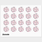 Roze & Zwarte Zonnebril Lipstick Parfum Sticker (Vel)