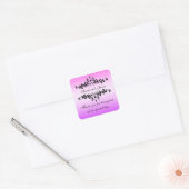 Roze zwarte zwemmers Dank je weddenschap Vierkante Sticker (Envelop)