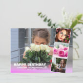 Roze zweet Sixteen-verjaardagsfotocollage (Staand voorkant)