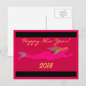 roze zwembad 2018 feestdagenkaart (Voorkant / Achterkant)