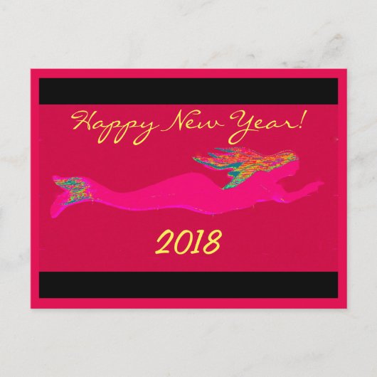 roze zwembad 2018 feestdagenkaart (Voorkant)