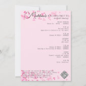 Roze Zwembad & Spa Weekend Getaway Bachelorette Pa Kaart (Achterkant)