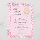 Roze Zwembad & Spa Weekend Getaway Bachelorette Pa Kaart (Voorkant / Achterkant)